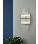 Aplica Lukas 2 Light Wall Light Polished Chrome Glass