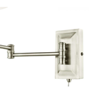 Aplica Kensington 1 Light Swing Arm Wall Light Polished Nickel