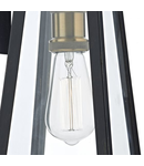 Aplica Duval Outdoor Wall Light Black Glass IP43