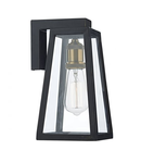 Aplica Duval Outdoor Wall Light Black Glass IP43