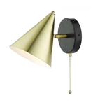 Aplica Branco Wall Light Matt Black And Brass