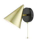 Aplica Branco Wall Light Matt Black And Brass