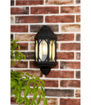 Aplica Tenby Outdoor Wall Light Black Glass IP43