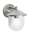 Aplica Poole Outdoor Wall Light Stainless Steel Glass IP44