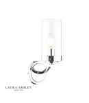 Aplica Laura Ashley Joseph Wall Light Polished Chrome Glass