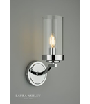 Aplica Laura Ashley Joseph Wall Light Polished Chrome Glass