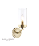 Aplica Laura Ashley Joseph Wall Light Antique Brass Glass