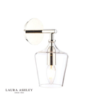 Aplica Laura Ashley Ockley Wall Light Polished Chrome & Glass