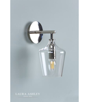 Aplica Laura Ashley Ockley Wall Light Polished Chrome & Glass
