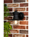 Aplica Sedgewick Outdoor Wall Light Black Glass IP44