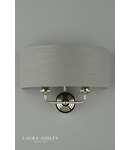 Aplica Laura Ashley Sorrento 2lt Wall Light Polished Nickel With Charcoal Shade