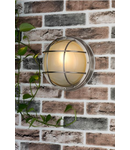 Aplica Salcombe Round Outdoor Wall Light Stainless Steel Glass IP44