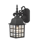 Aplica Norfolk Outdoor Wall Light Black Glass IP43