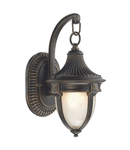 Aplica Richmond Outdoor Wall Light Black/Gold Glass IP43