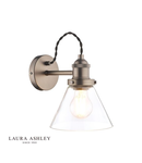 Aplica Laura Ashley Isaac Industrial Nickel 1 Light Wall Light