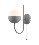 Aplica Andre Single Wall Light Grey Opal Glass