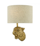 Aplica Ruri Leopard Wall Light Gold With Shade