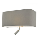 Aplica Ronda 3 Light Wall Light Grey With LED Reading Light