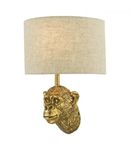 Aplica Raul Monkey Wall Light Gold With Shade