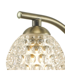 Aplica Nakita Wall Light Antique Brass With Dimpled Glass