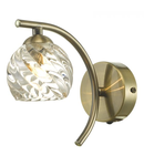 Aplica Nakita Wall Light Antique Brass With Twisted Open Glass