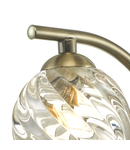 Aplica Nakita Wall Light Antique Brass With Twisted Open Glass