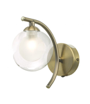 Aplica Nakita Wall Light Antique Brass With Clear/Opal Glass