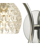 Aplica Nakita Wall Light Polished Chrome With Dimpled Glass