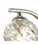 Aplica Nakita Wall Light Polished Chrome With Twisted Open Glass