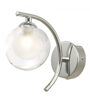 Aplica Nakita Wall Light Polished Brass With Clear/Opal Glass