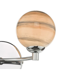 Aplica Izzy 2 Light Wall Light Polished Chrome Planet Glass