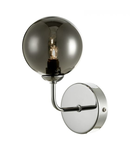 Aplica Feya Wall Light Polished Chrome Smoked Glass