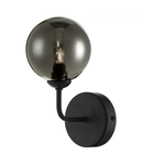 Aplica Feya Wall Light Matt Black Smoked Glass