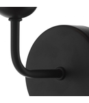 Aplica Feya Wall Light Matt Black Smoked Glass