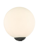 Aplica Cohen 1 Light Wall Light Matt Black With Opal Glass