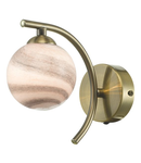 Aplica Atiya Wall Light Antique Brass With Planet Style Glass