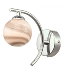 Aplica Atiya Wall Light Polished Chrome With Planet Style Glass