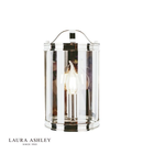 Aplica Laura Ashley Harrington Wall Light Polished Nickel Glass