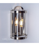 Aplica Laura Ashley Harrington Wall Light Polished Nickel Glass