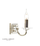 Aplica Laura Ashley - Carson Wall Light Polished Nickel Glass