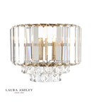 Aplica Laura Ashley Vienna Wall Light Antique Brass Crystal