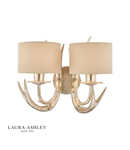 Aplica Laura Ashley Mulroy Antler 2lt Wall Light Champagne With Shades