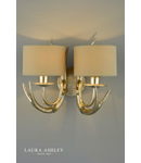 Aplica Laura Ashley Mulroy Antler 2lt Wall Light Champagne With Shades