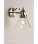 Aplica Laura Ashley Isaac Wall Light Antique Brass Glass