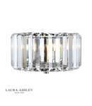 Aplica Laura Ashley Fernhurst Wall Light Polished Chrome Glass