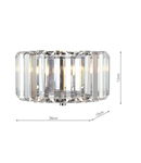 Aplica Laura Ashley Fernhurst Wall Light Polished Chrome Glass