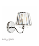 Aplica Laura Ashley Capri Wall Light Polished Chrome Glass