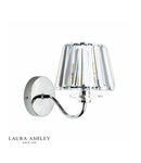 Aplica Laura Ashley Capri Wall Light Polished Chrome Glass