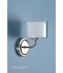 Aplica Laura Ashley Southwell Wall Light Polished Nickel & Glass Shade