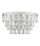 Aplica Sceptre 2 Light Wall Light Clear Glass And Polished Chrome